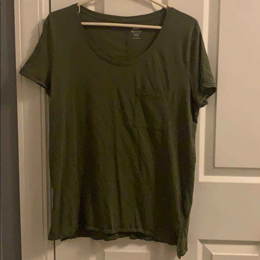 Dark green scoop neck tee